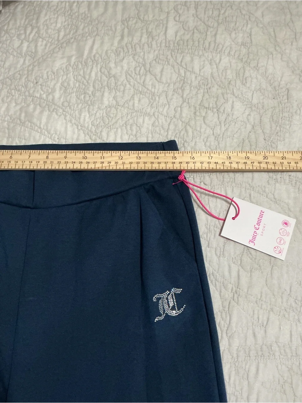 NWT Juicy Couture Sport Navy 2-Piece Set 1/4 Zip Sweatpants Size L